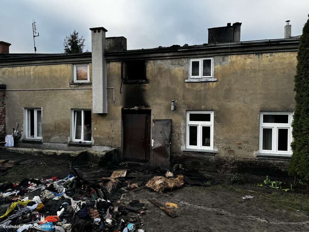Pożar kamienicy przy ul. Lipnowskiej