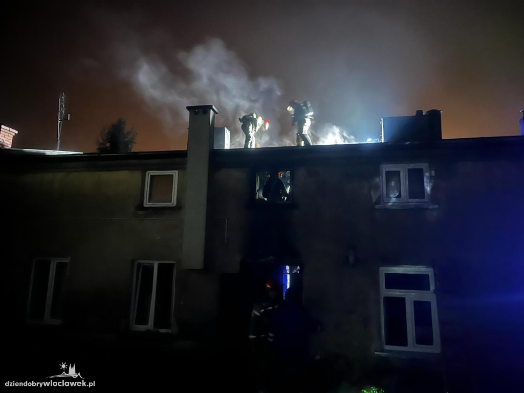 Pożar kamienicy przy ul. Lipnowskiej