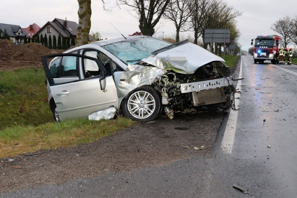 Wypadek na DK62 w Broniewku