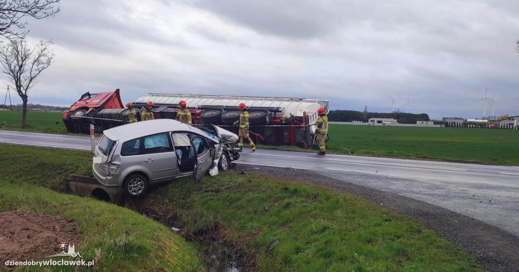 Wypadek na DK62 w Broniewku