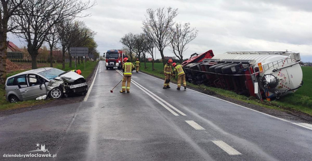 Wypadek na DK62 w Broniewku