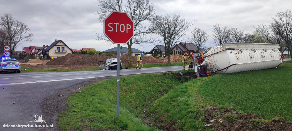 Wypadek na DK62 w Broniewku