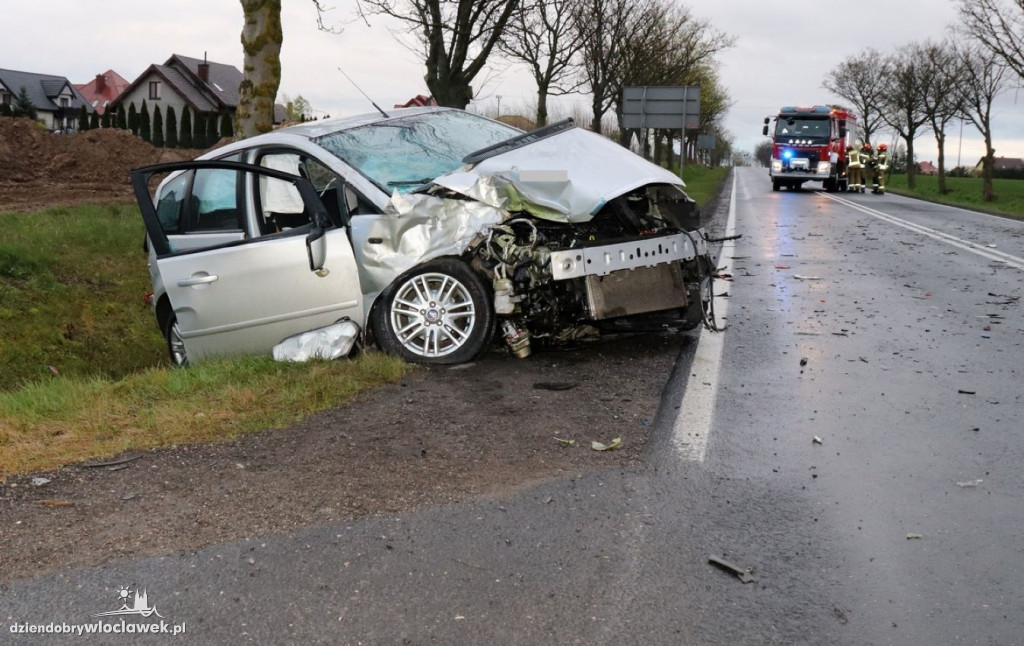 Wypadek na DK62 w Broniewku