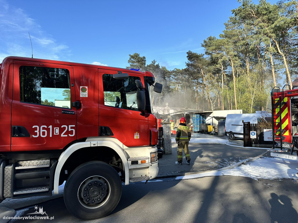 Pożar hurtowni mięsnej na Michelinie