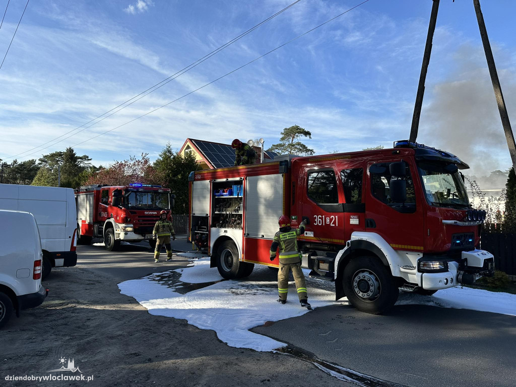 Pożar hurtowni mięsnej na Michelinie