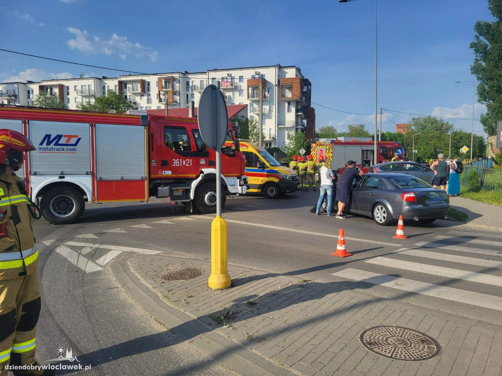 Wypadek na skrzyżowaniu Kapitulnej z Miłą