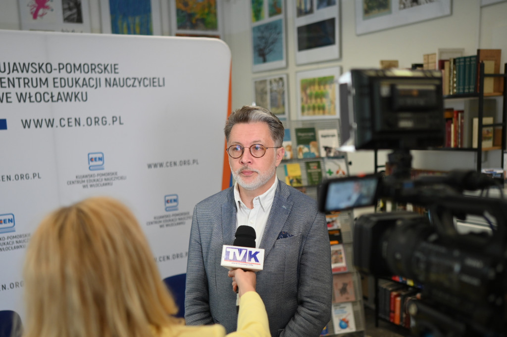 Michał Rusinek na spotkaniu autorskim we Włocławku