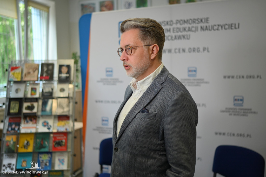 Michał Rusinek na spotkaniu autorskim we Włocławku
