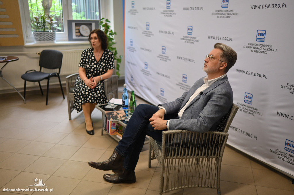 Michał Rusinek na spotkaniu autorskim we Włocławku