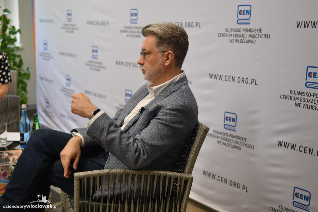 Michał Rusinek na spotkaniu autorskim we Włocławku