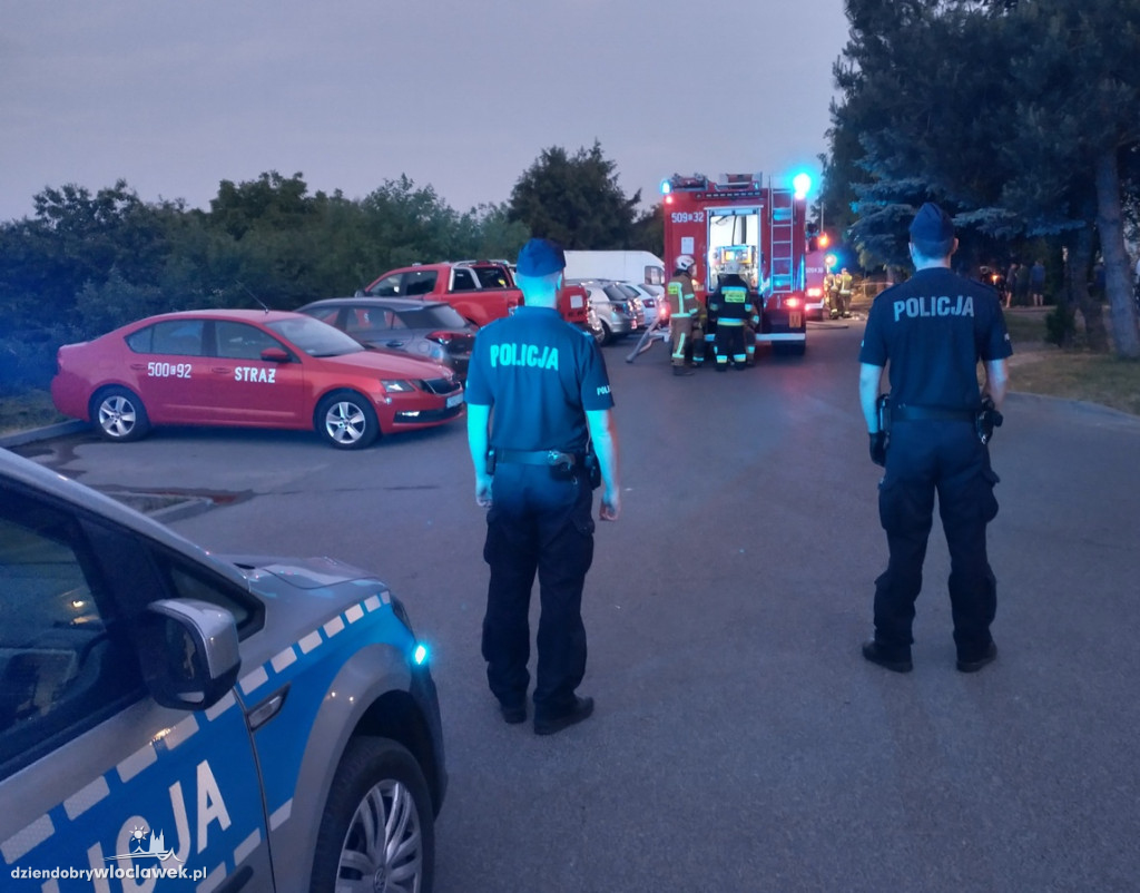 Pożar bloku w Radziejowie
