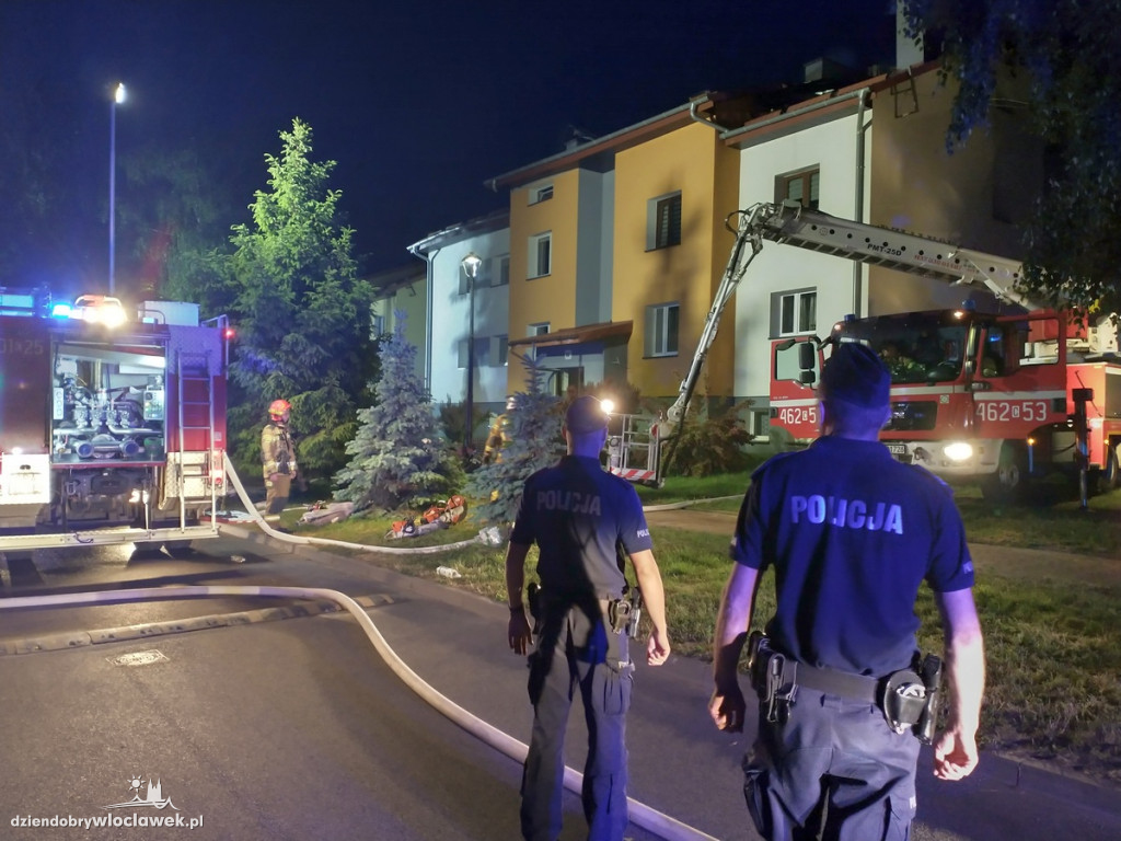 Pożar bloku w Radziejowie