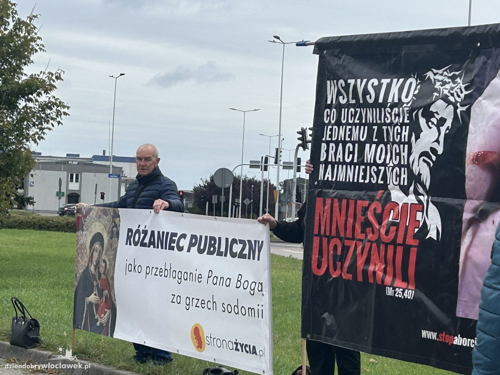 Protest przeciwko aborcji i pedofilii