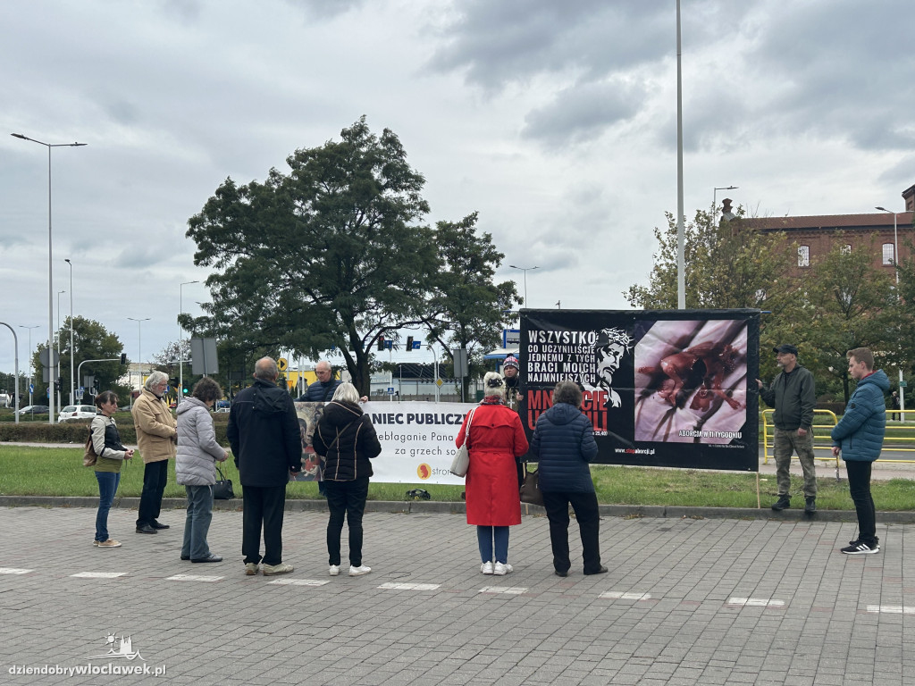 Protest przeciwko aborcji i pedofilii