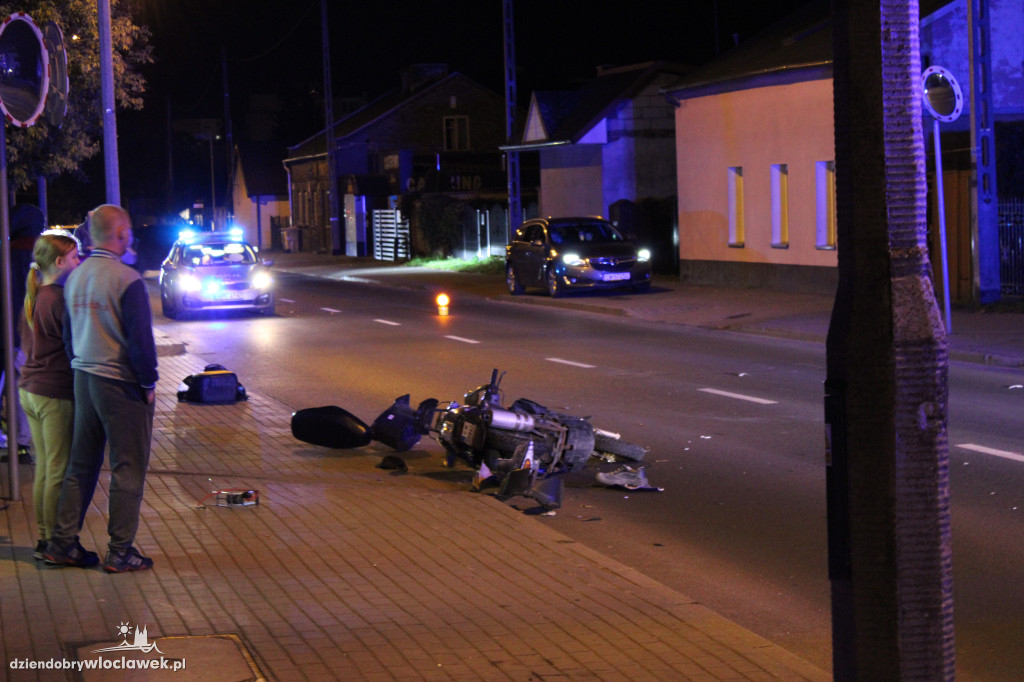 Wypadek na Stodólnej. Samochód uderzył w skuter