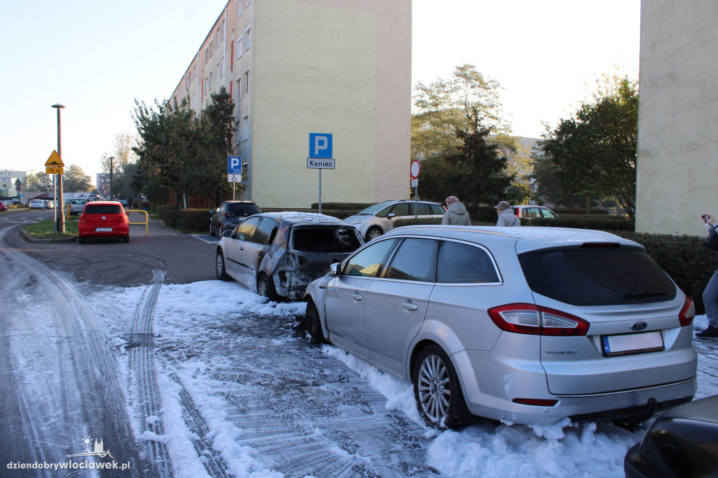 Pożar dwóch samochodów na Południu