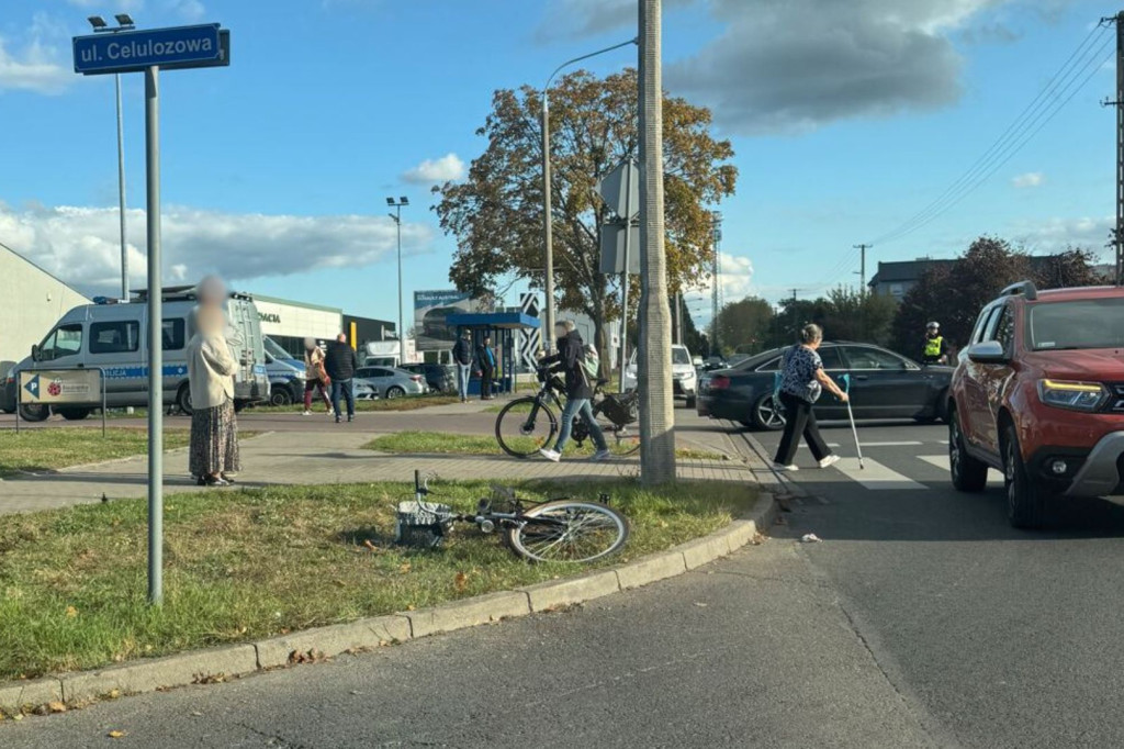 Potrącenie rowerzystki na ul. Polnej