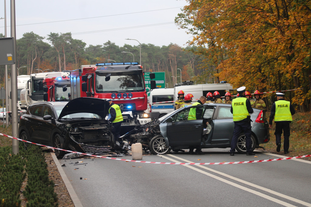 Czołowe zderzenie na DK62