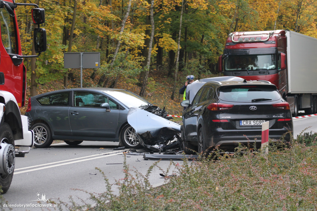 Czołowe zderzenie na DK62