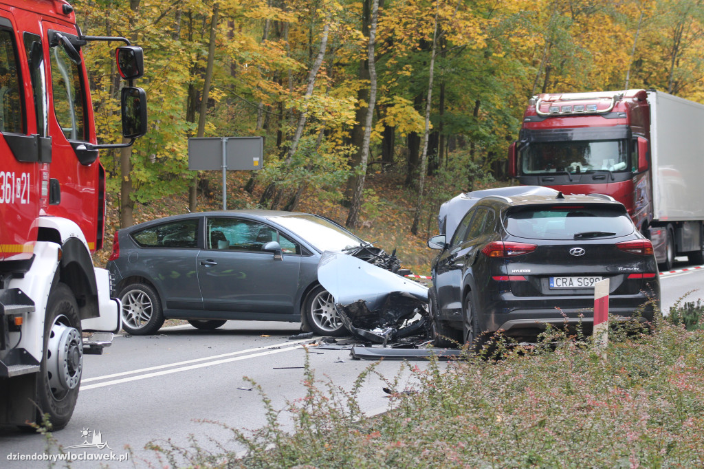 Czołowe zderzenie na DK62