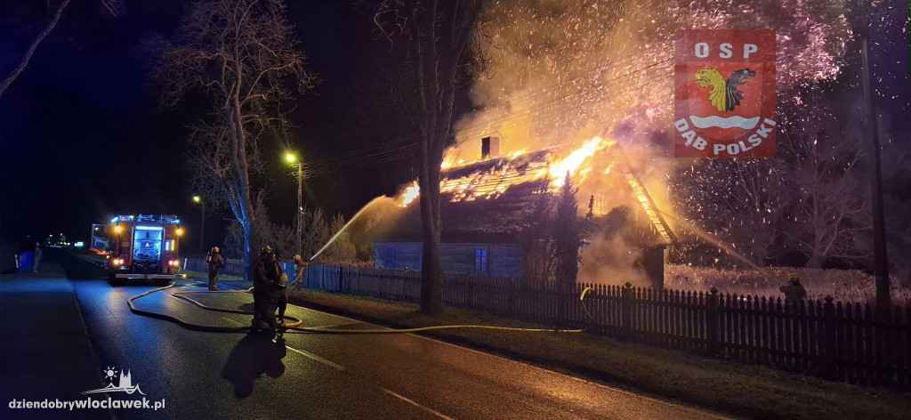 Pożar zabytkowej chaty w Sylwestra