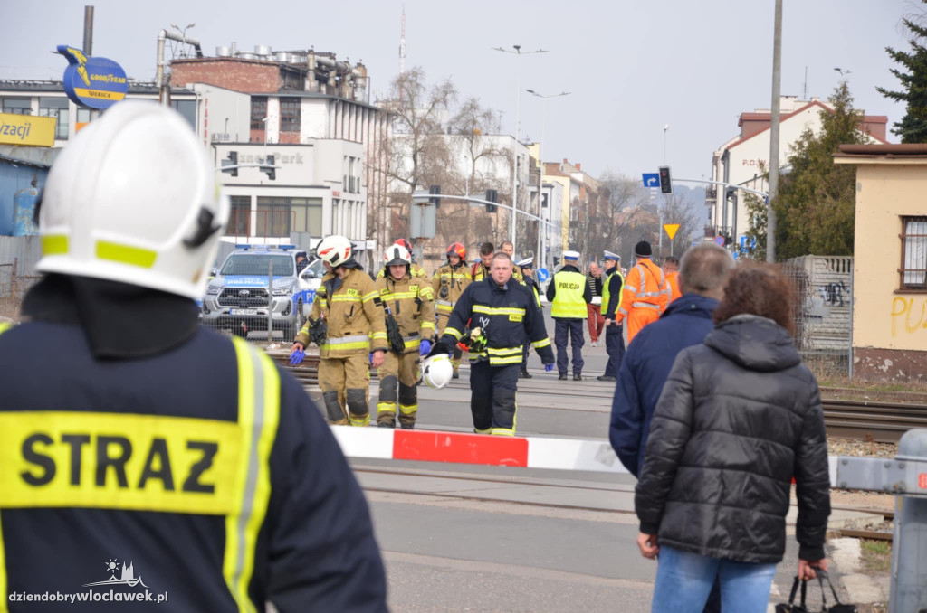 Wypadek na torach we Włocławku