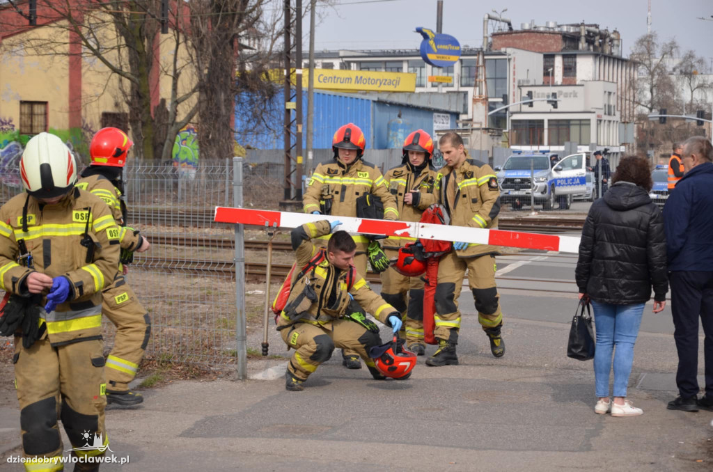 Wypadek na torach we Włocławku