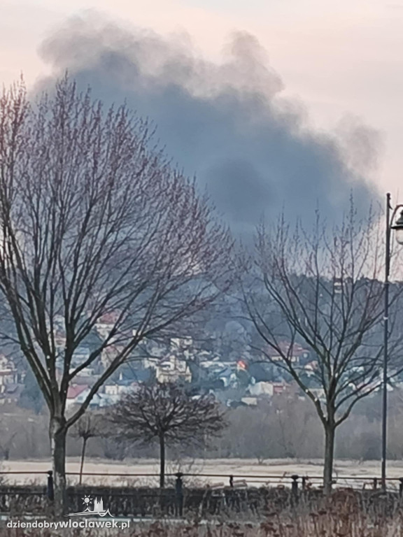 Pożar ciężarówki na Zawiślu
