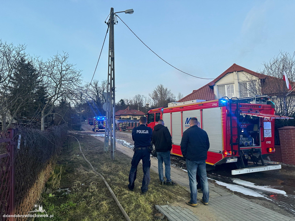 Pożar ciężarówki na Zawiślu