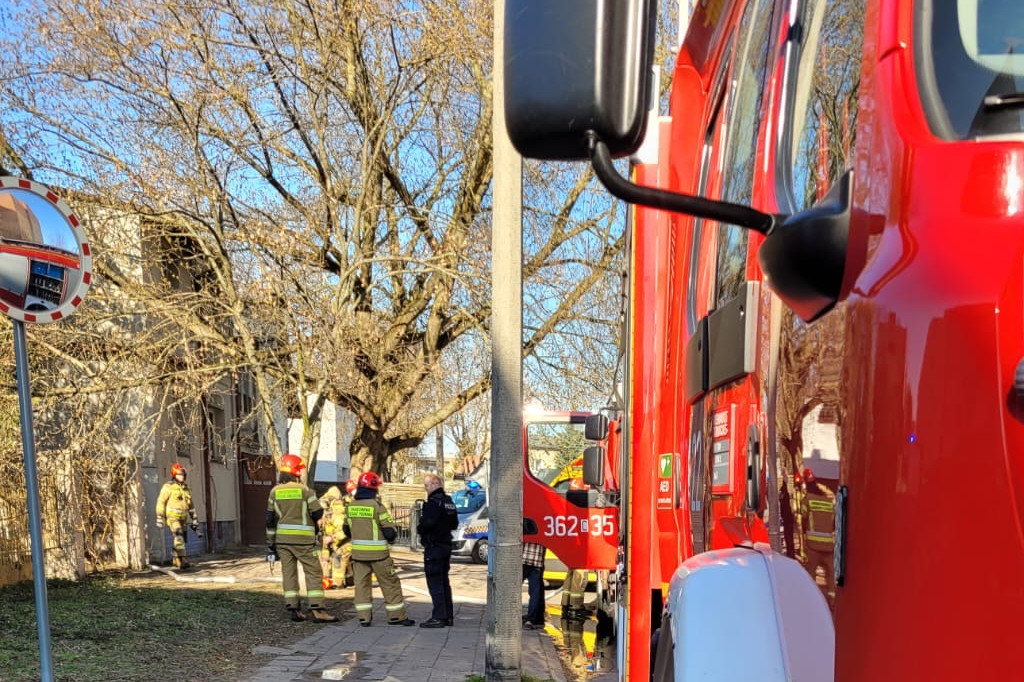 Pożar pustostanu na Placu Kolanowszczyzna
