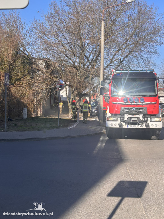 Pożar pustostanu na Placu Kolanowszczyzna