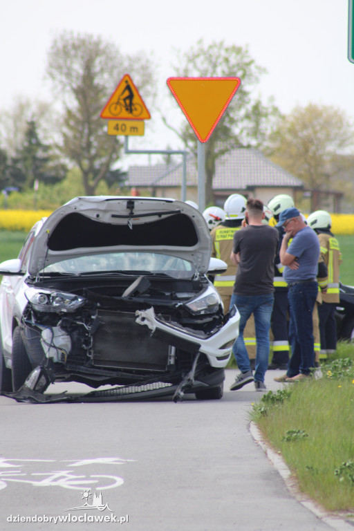 Wypadek na obwodnicy Lubrańca
