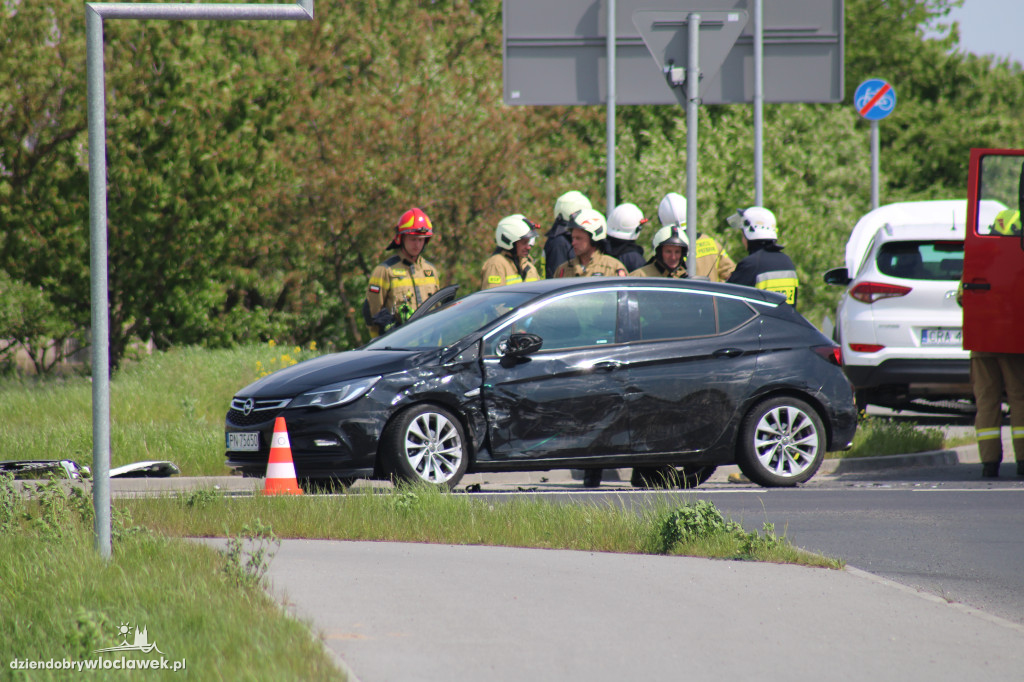 Wypadek na obwodnicy Lubrańca