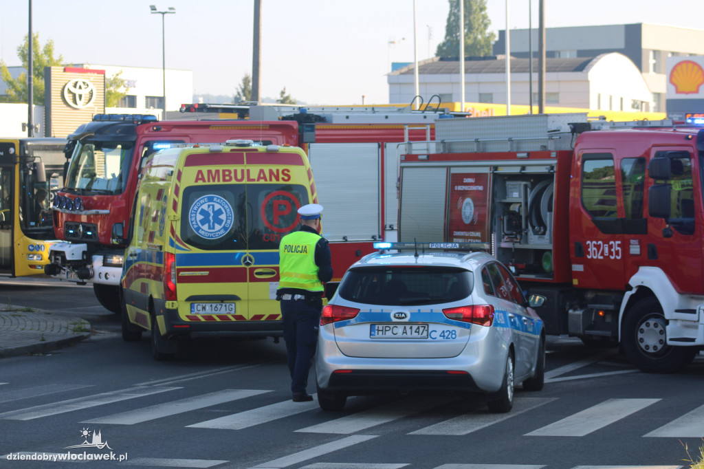 Wypadek na skrzyżowaniu Okrężna - Stodólna