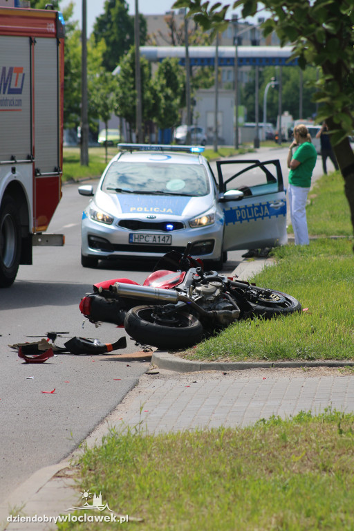 Wypadek z udziałem motocyklisty na Barskiej