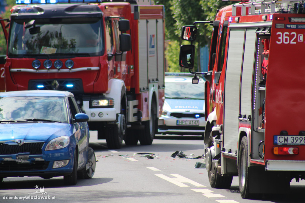 Wypadek z udziałem motocyklisty na Barskiej