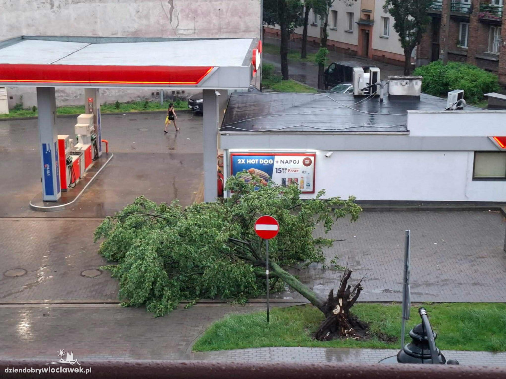 Skutki burzy we Włocławku