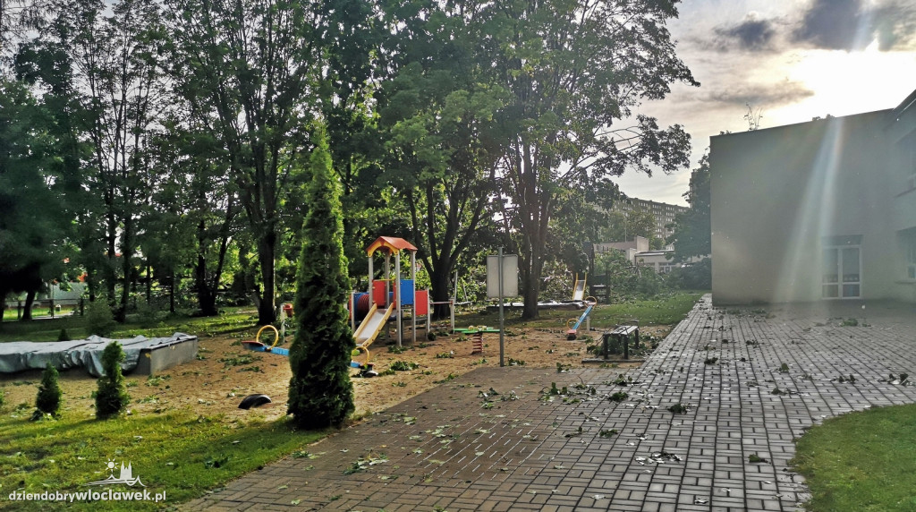 Zazamcze w strzępach. Nawałnica wyrywała drzewa