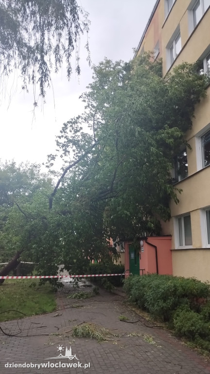 Skutki burzy we Włocławku