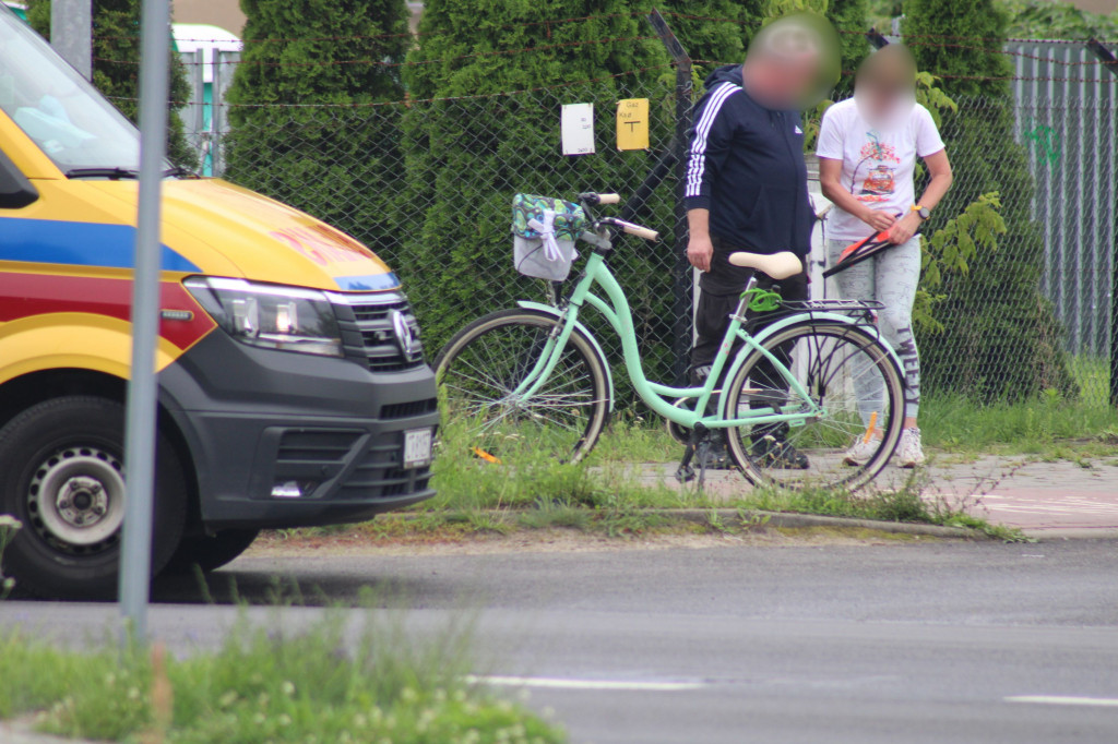 Potrącenie rowerzystki na Obwodowej