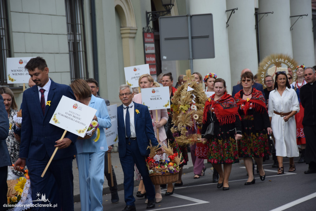 Dożynki w Brześciu Kujawskim - korowód i część obrzędowa