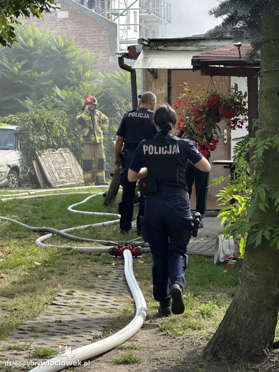 Pożar przy targowisku miejskim