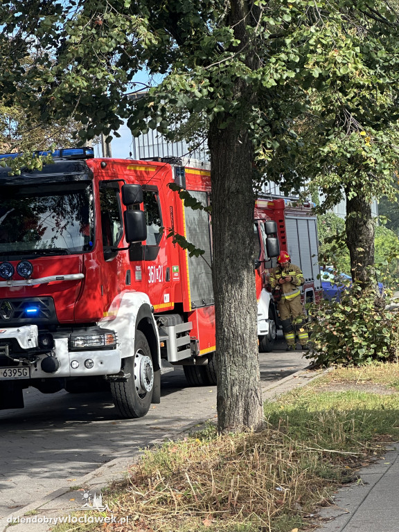 Pożar przy targowisku miejskim