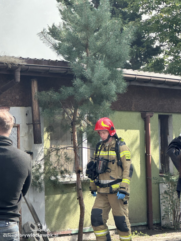 Pożar przy targowisku miejskim