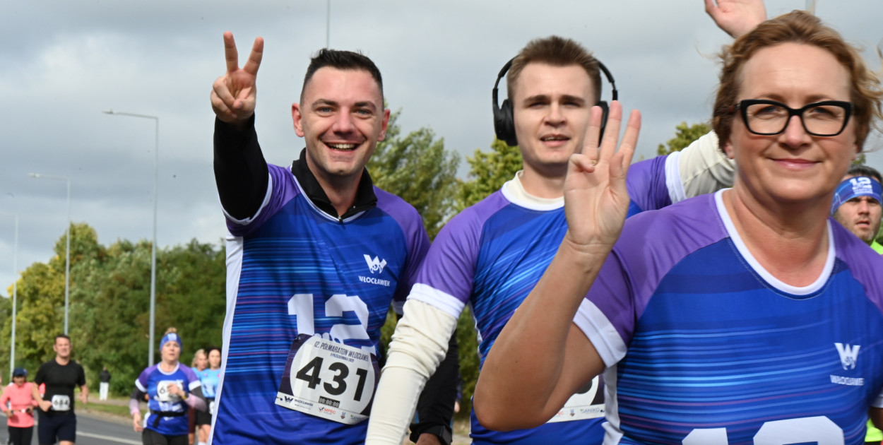 12. Półmaraton Włocławek: zawodnicy na trasie