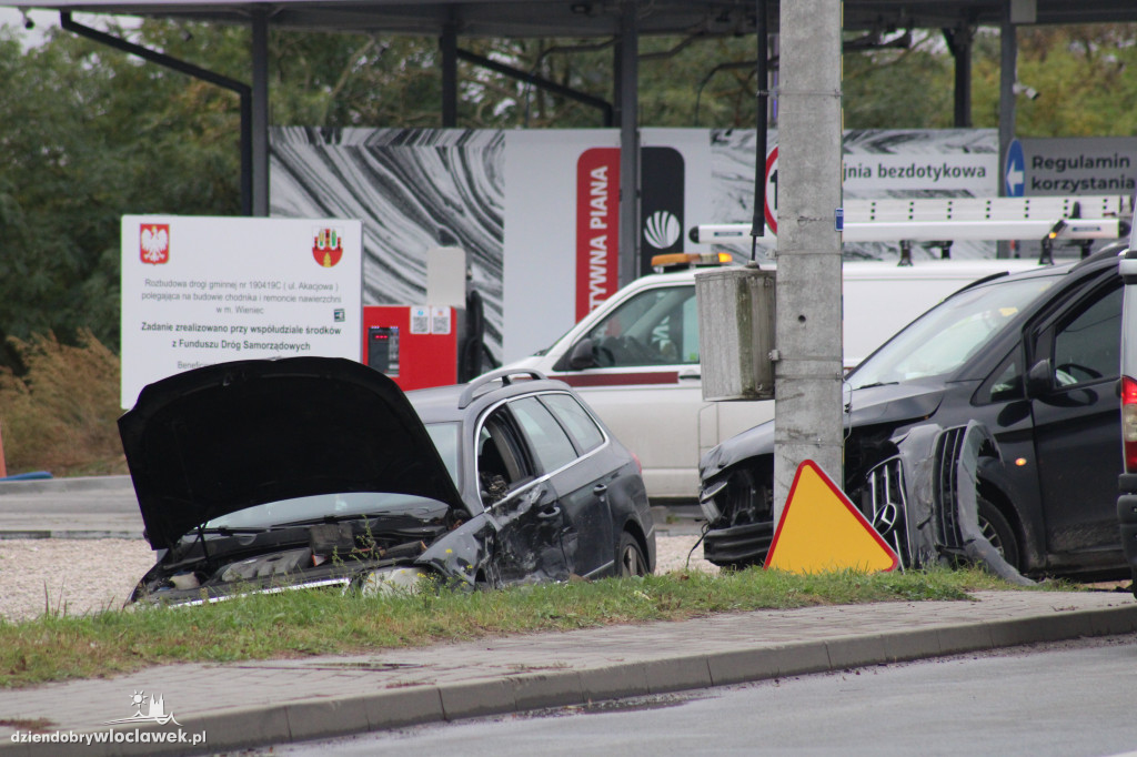 Wypadek na głównej ulicy Wieńca