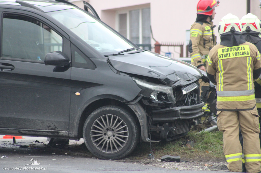 Wypadek na głównej ulicy Wieńca