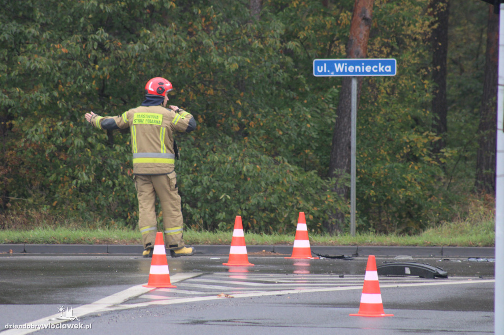 Wypadek na skrzyżowaniu Wieniecka - Obwodowa