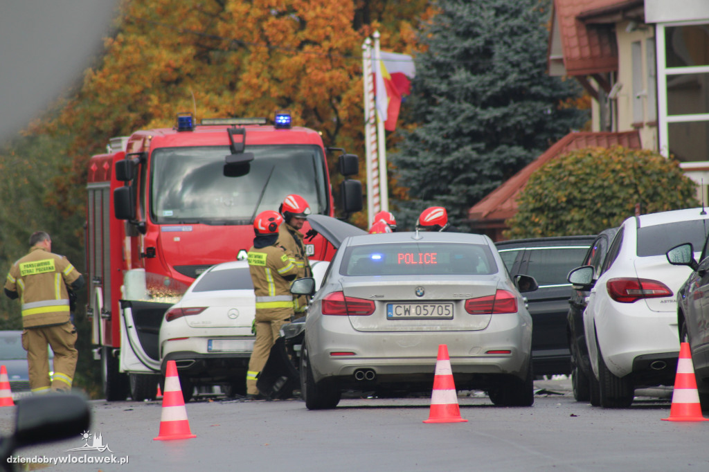 Kolizja dwóch aut w Kowalu