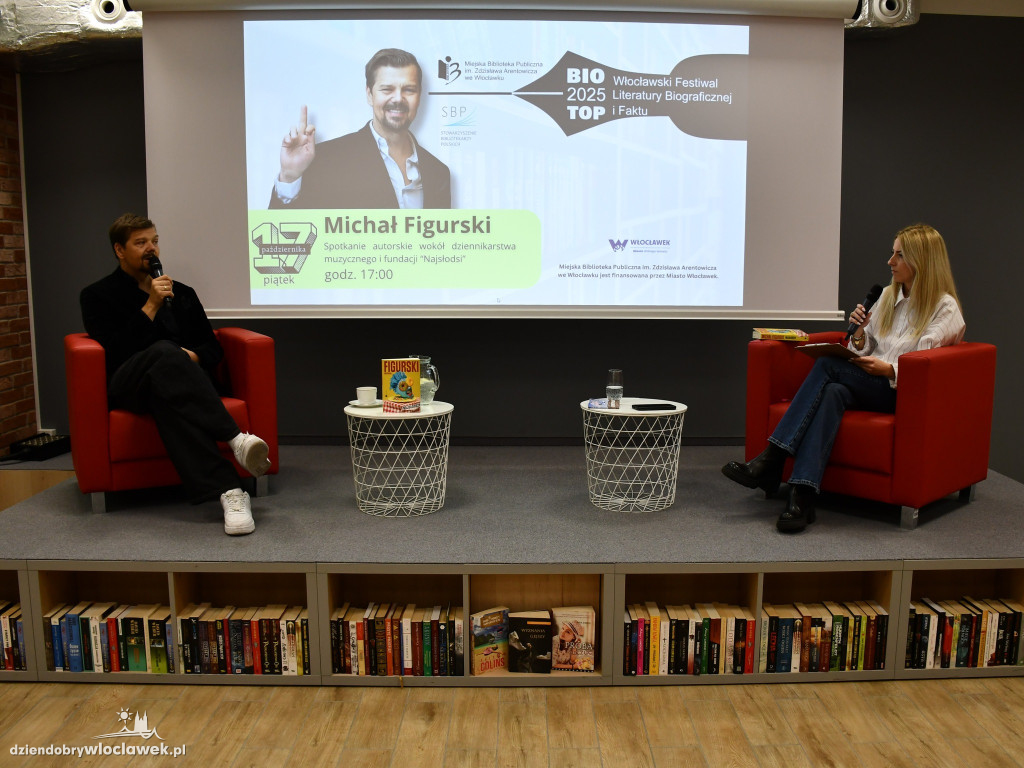 Michał Figurski w Miejskiej Bibliotece Publicznej